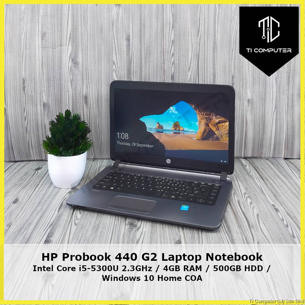 HP Probook 440 G2 Intel Core i5-5300U 4GB RAM 500GB HDD