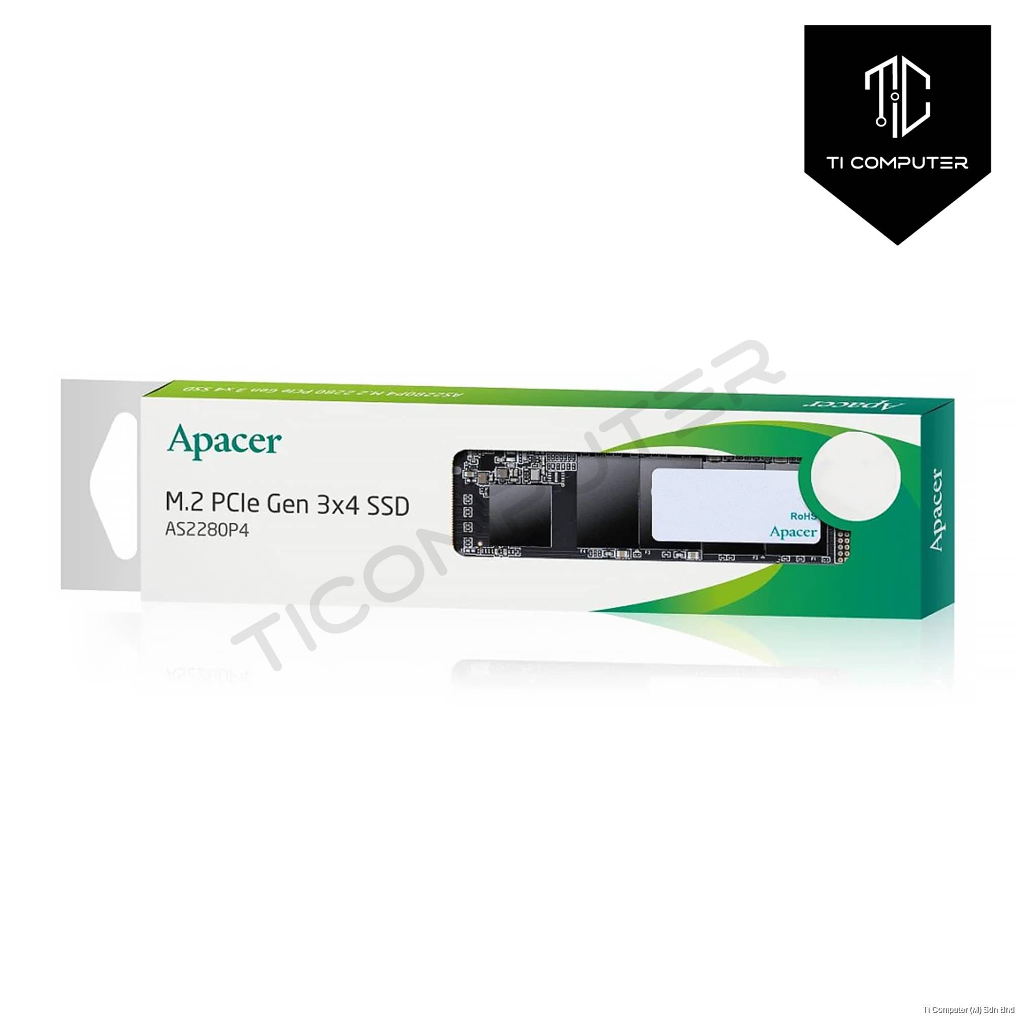 Apacer AS2280P4 M.2 NVMe PCIe SSD 512GB Internal Solid State Drive