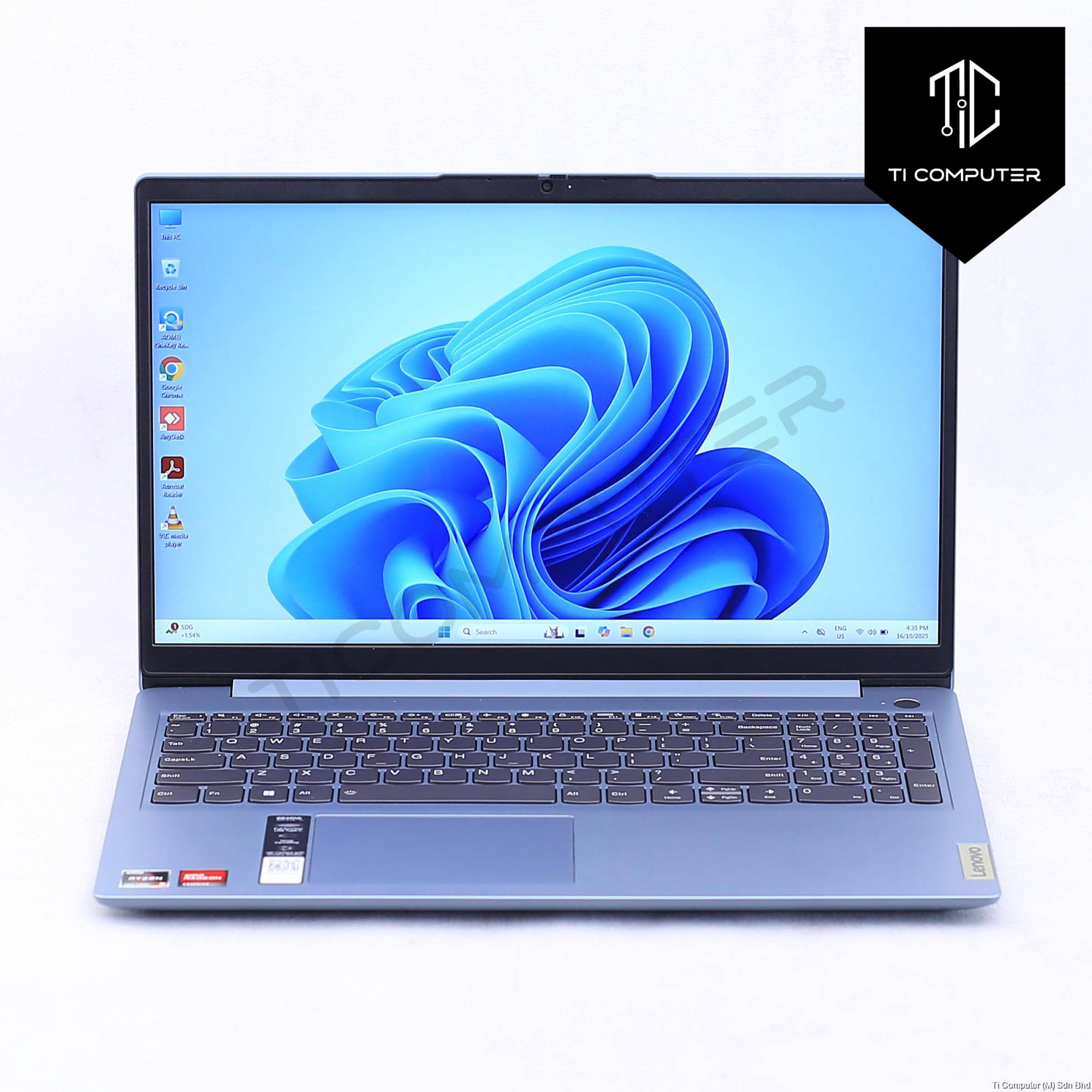 Lenovo Ideapad 3 15ABA7 Ryzen 5 5625U 16GB RAM 512GB NVMe SSD Win