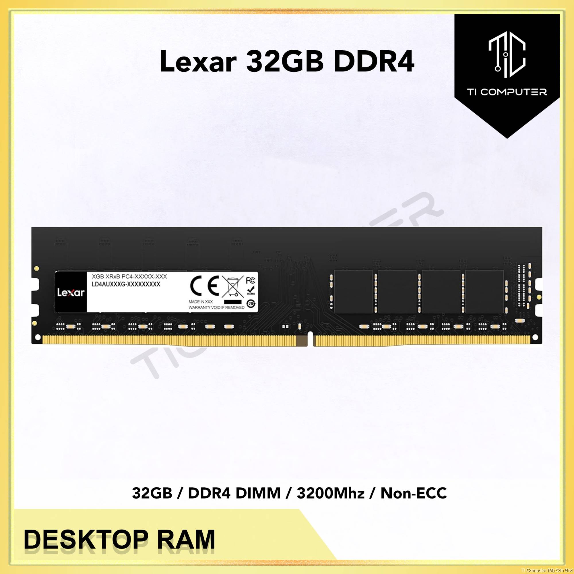 NEW LEXAR 32GB DDR4 3200MHz PC4-25600 1.2V UDIMM Desktop PC RAM