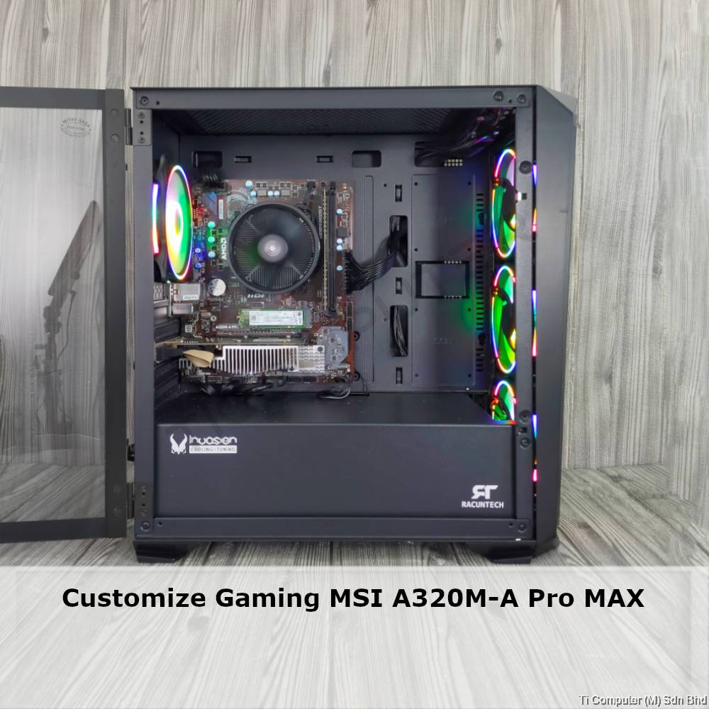 Customize Gaming MSI A320MA Pro MAX AMD Ryzen 3 2300X 3.5GHz 16GB RAM