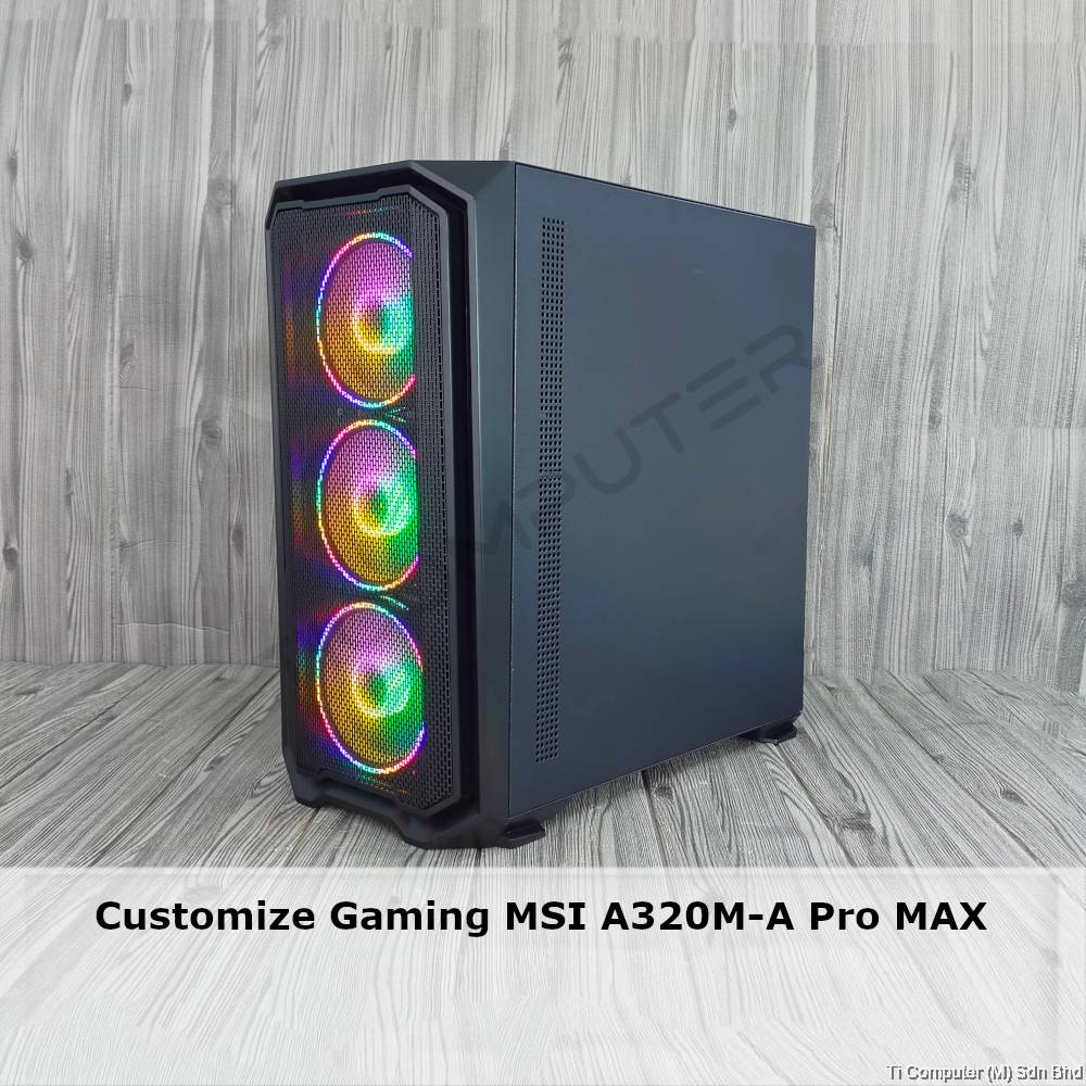 Customize Gaming MSI A320MA Pro MAX AMD Ryzen 3 2300X 3.5GHz 16GB RAM