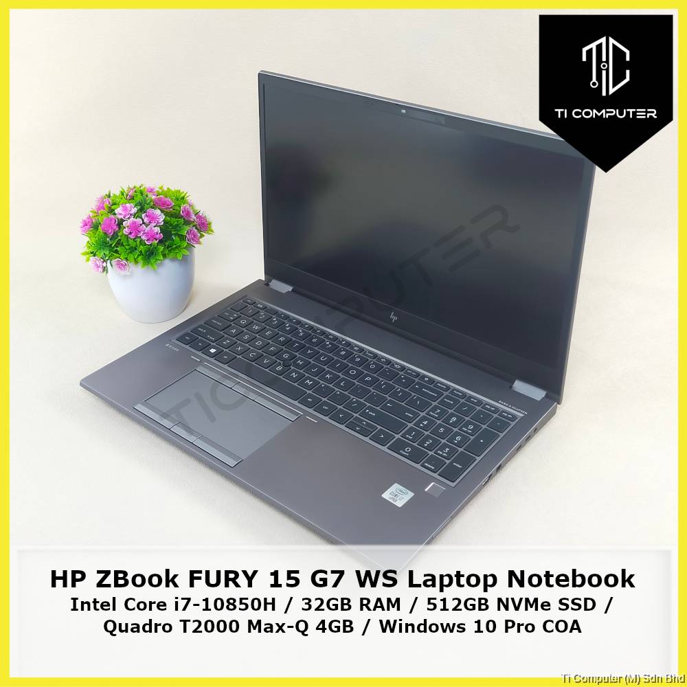 HP ZBook FURY 15 G7 WS Intel Core i7-10850H 32GB RAM 512GB