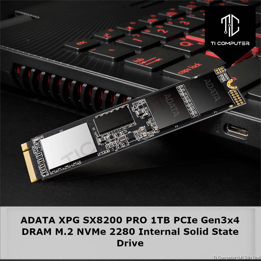 ADATA XPG SX8200 PRO 1TB PCIe Gen3x4 DRAM M.2 NVMe 2280 Internal Solid