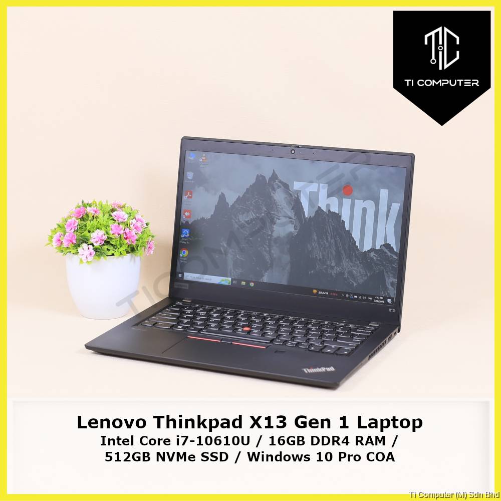 Lenovo Thinkpad X13 Gen Intel Core i7-10610U 16GB RAM