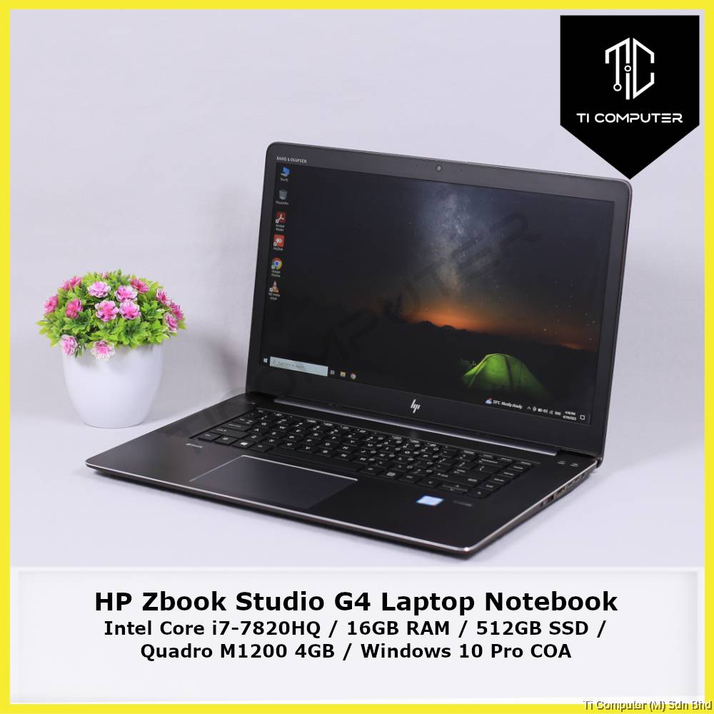 HP Zbook Studio G4 Intel Core i7-7820HQ 2.9Ghz 16GB RAM