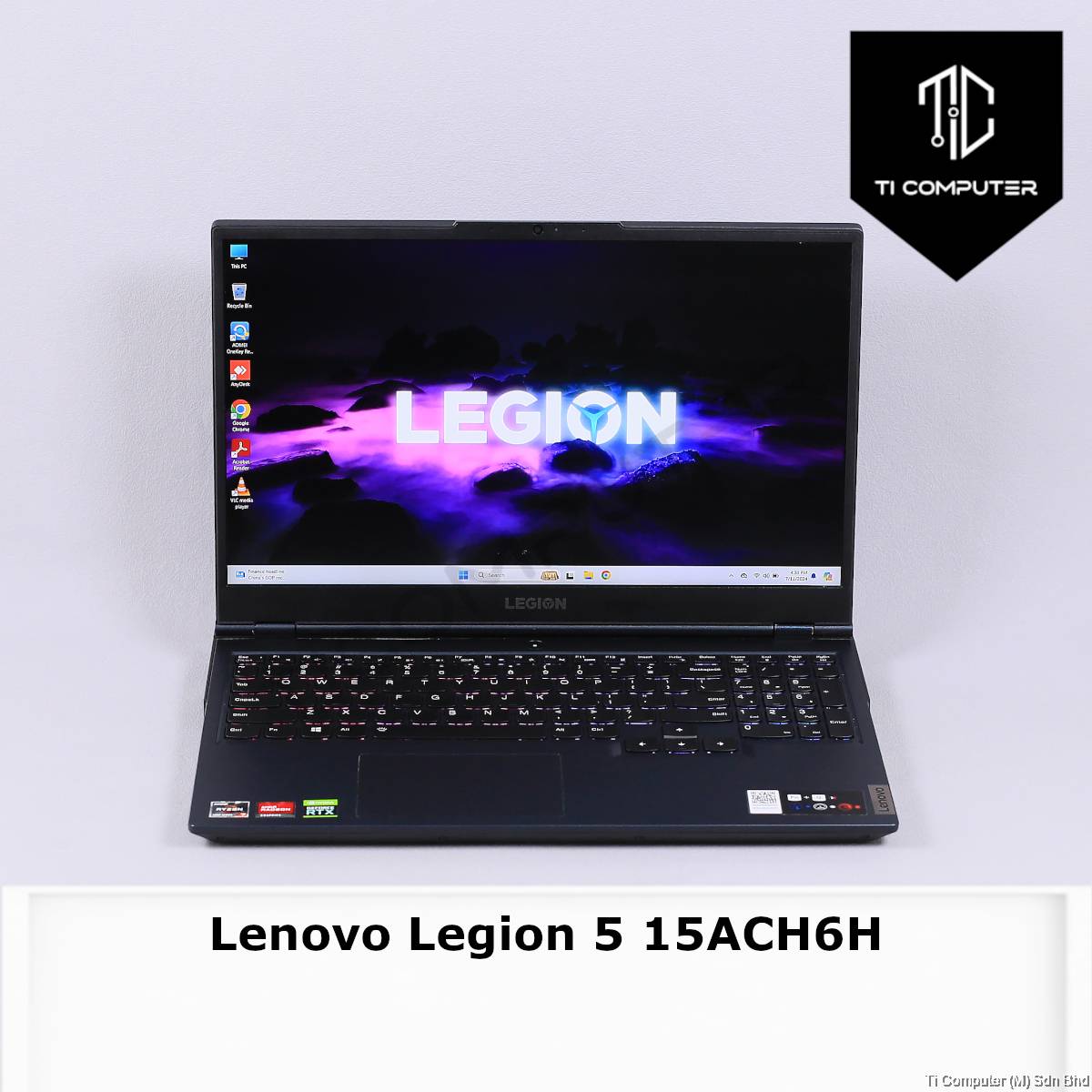 LENOVO LEGION 15ACH6H Ryzen 5800H 16GB DDR4 RAM 512GB NVMe SSD