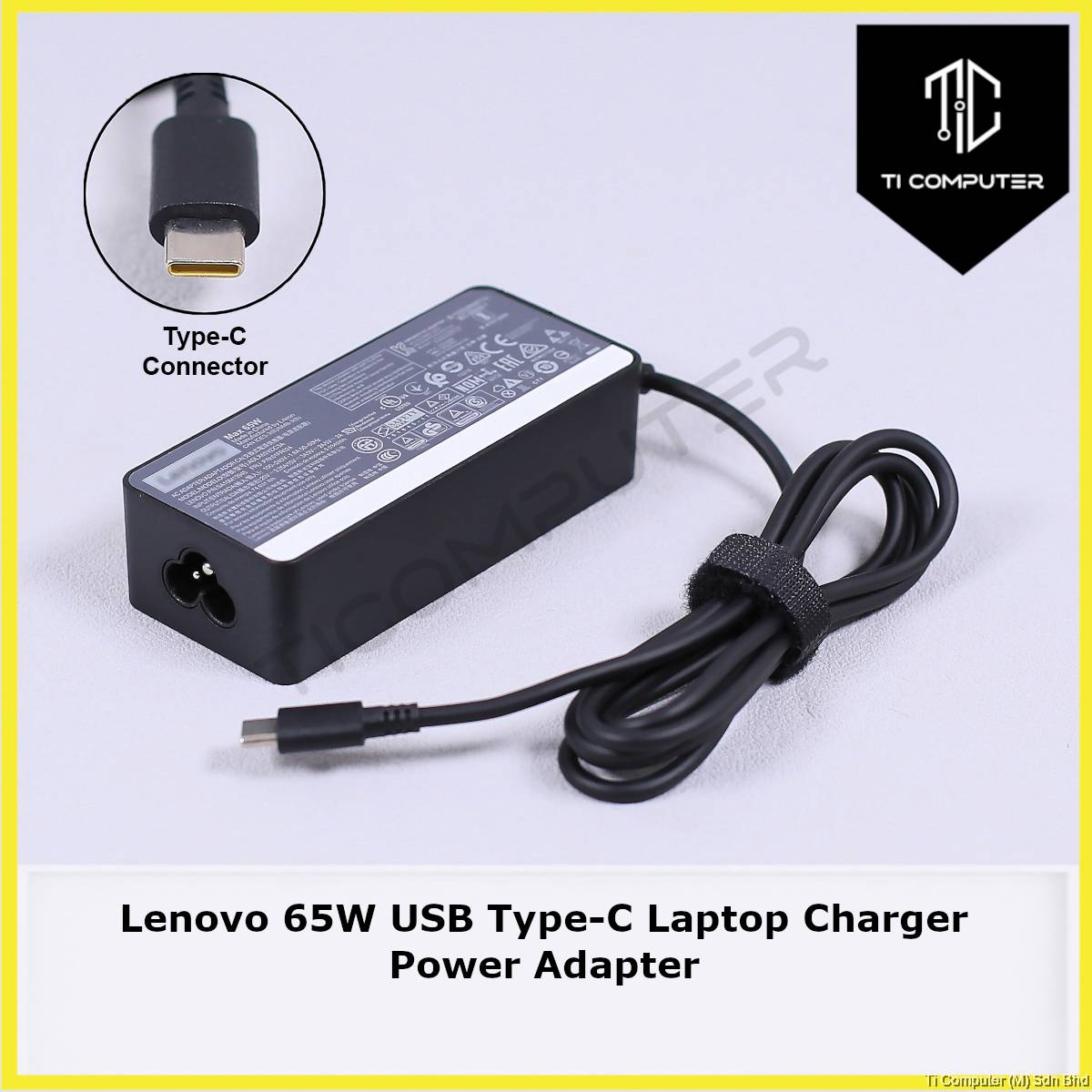 Lenovo 65W 20V USB Type-C Laptop Charger ADLX65YCC3A