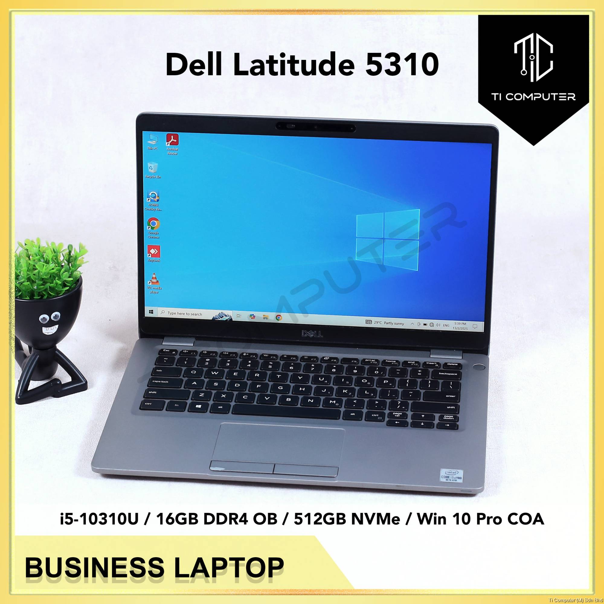 Dell Latitude 5310 13.3 Inch Intel Core i5-10310U 16GB DDR4