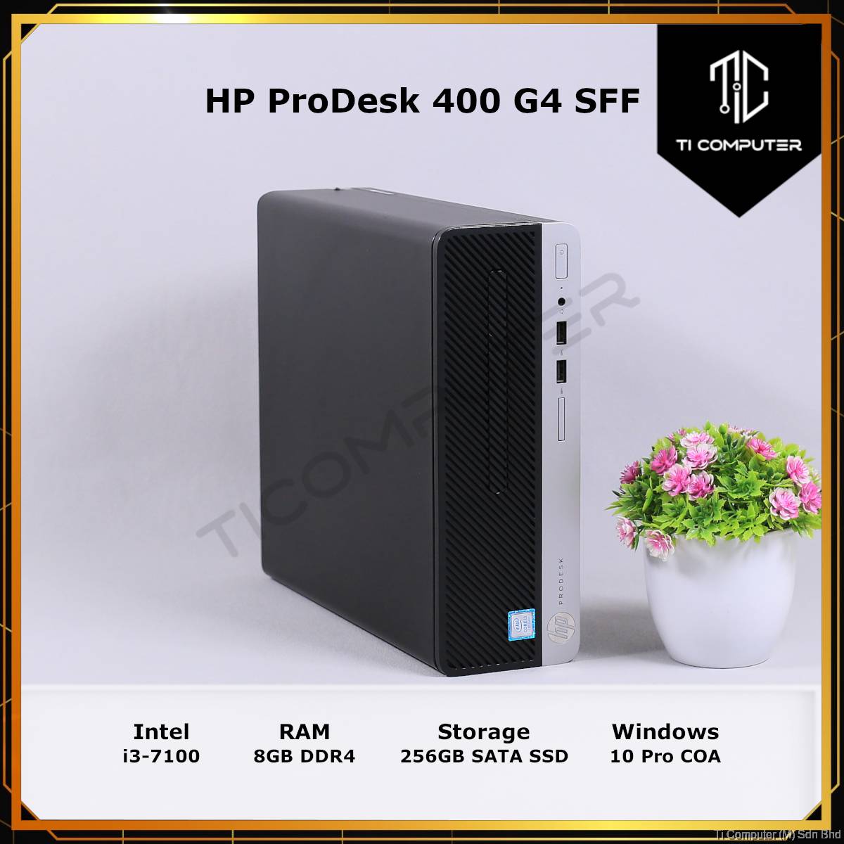 HP ProDesk 400 G4 SFF Intel Core i3-7100 8GB DDR4 RAM 256GB SATA