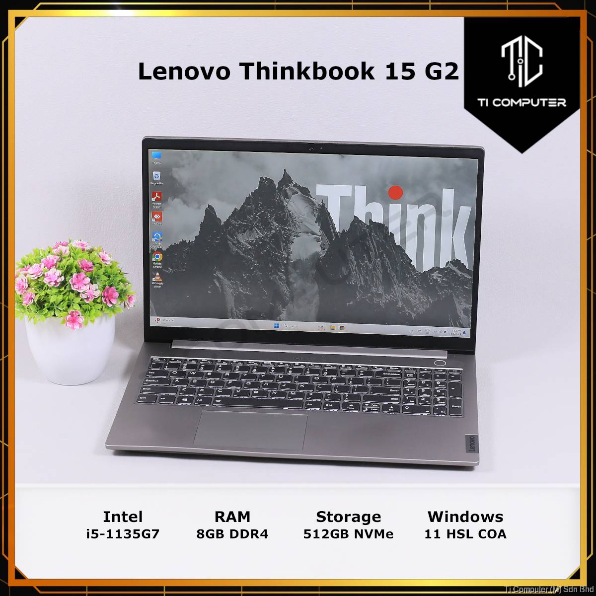 Lenovo Thinkbook 15 G2 Intel Core i5-1135G7 8GB DDR4 RAM