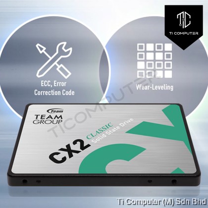 TeamGroup CX2 1TB SATA III 2.5 Inch 3D NAND SSD Internal Solid