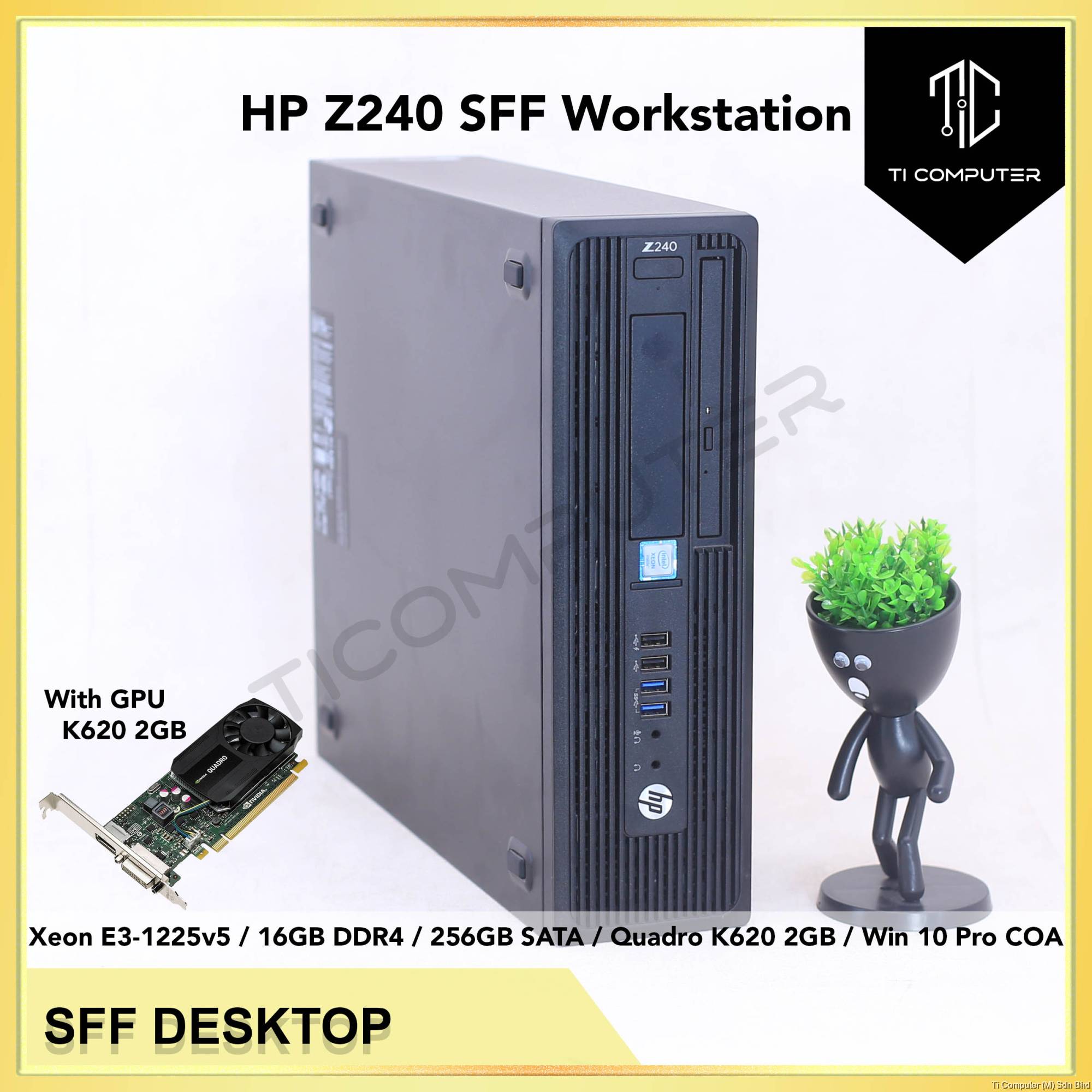 HP Z240 SFF Workstation Intel Xeon E3-1225v5 3.5Ghz 16GB DDR4 RAM