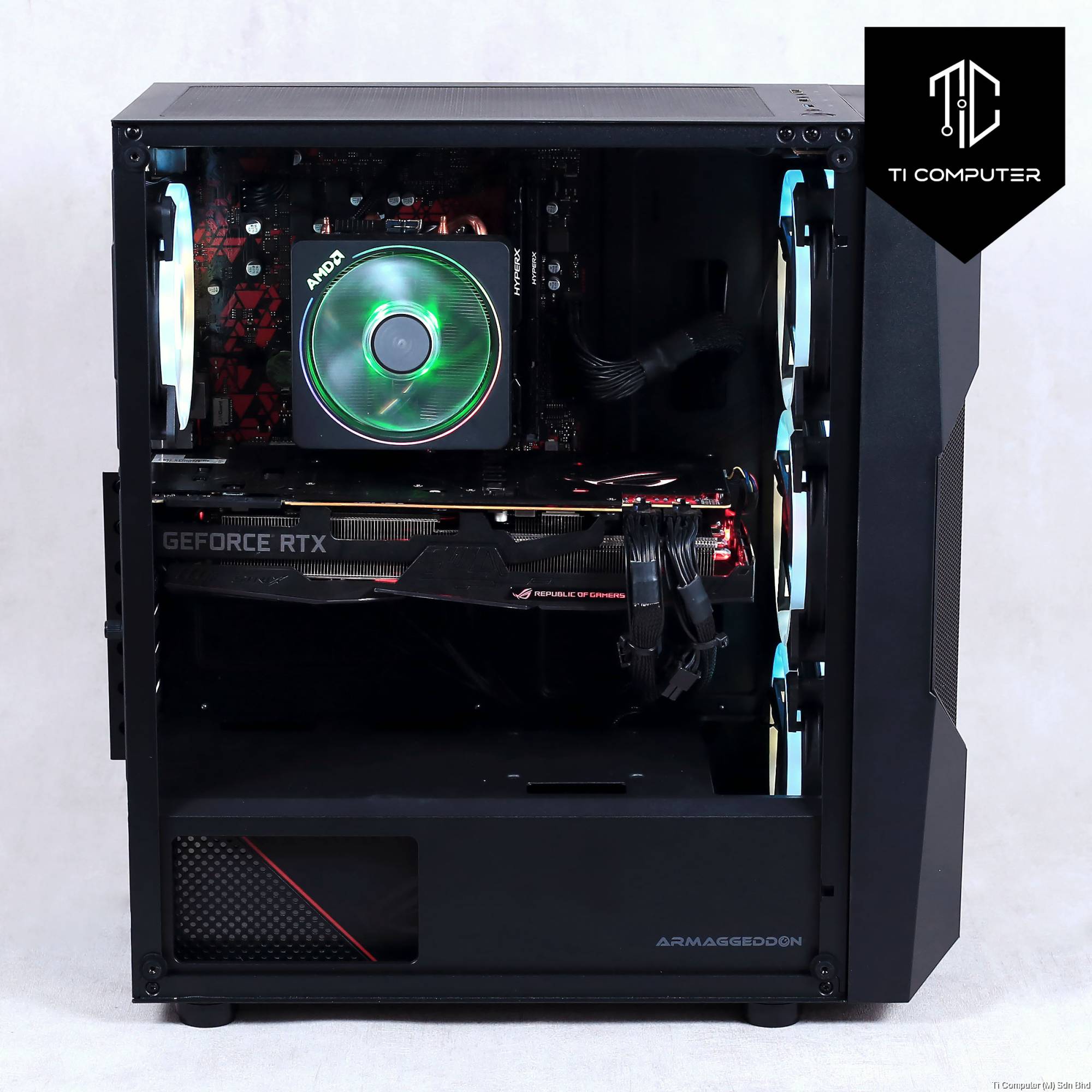 Computer Hyperx Case Aero VII Black ASUS B450M-Dragon Ryzen 3900XT