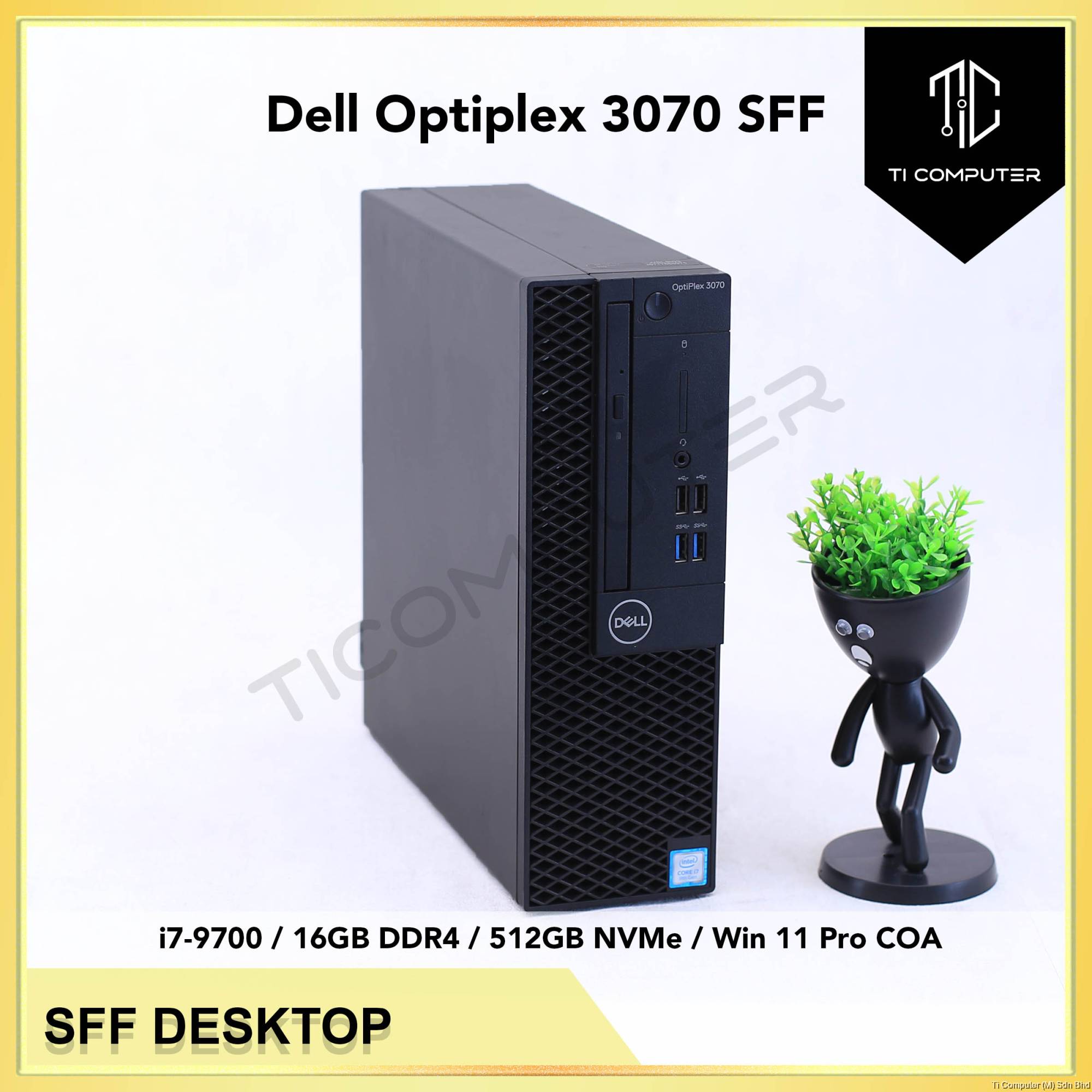 Dell Optiplex 3070 SFF Intel Core i7-9700 16GB DDR4 RAM 512GB NVMe