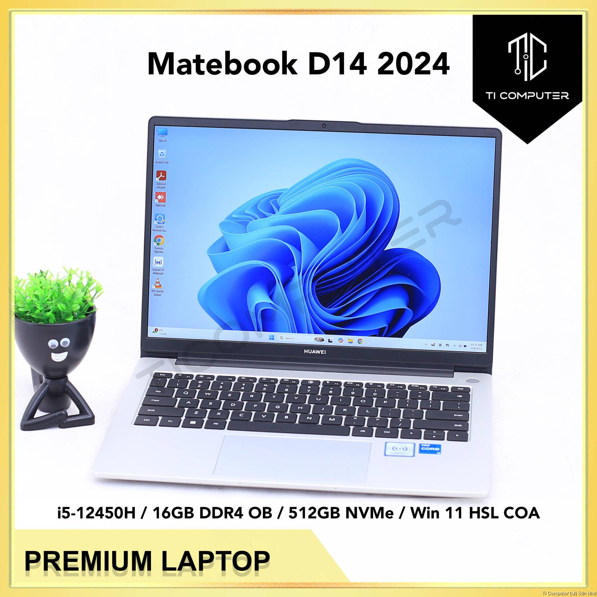 Huawei Matebook D14 2024 Intel Core i5-12450H 16GB DDR4 OB RAM