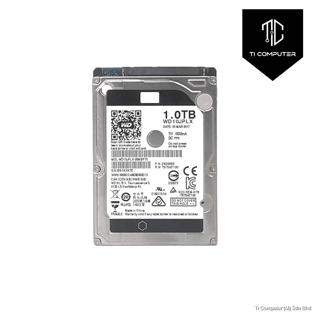 1TB inch SATA Laptop Hard Disk Drive HDD thin (Refurbished)