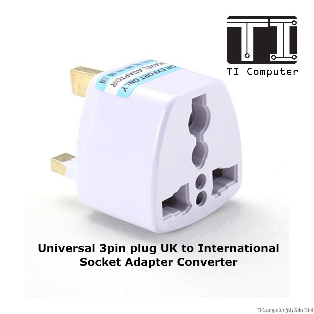 Universal 3pin plug UK to International Socket Adapter Converter