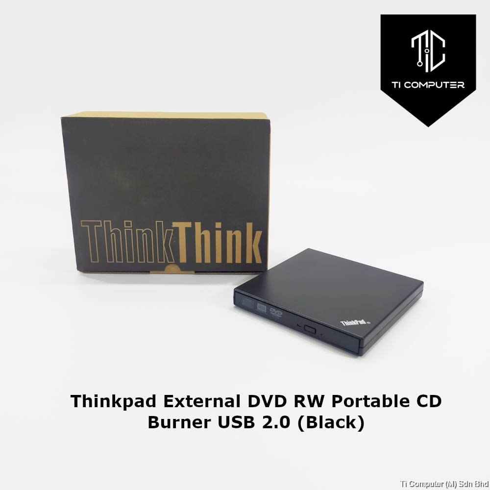 Thinkpad External DVD RW Portable CD Burner USB 2.0 (Black)