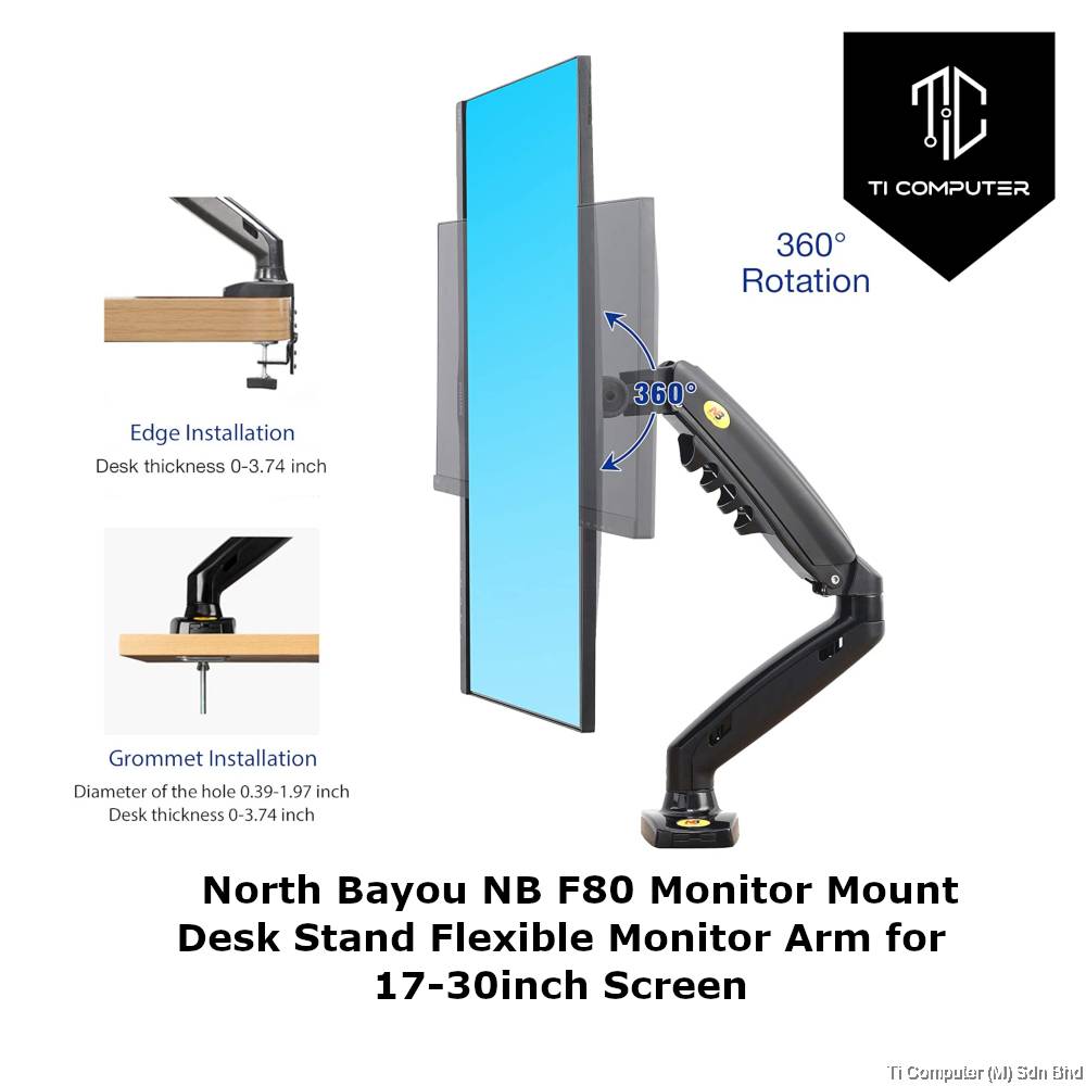 North Bayou NB F80 Monitor Mount Desk Stand Flexible Monitor Arm for 17