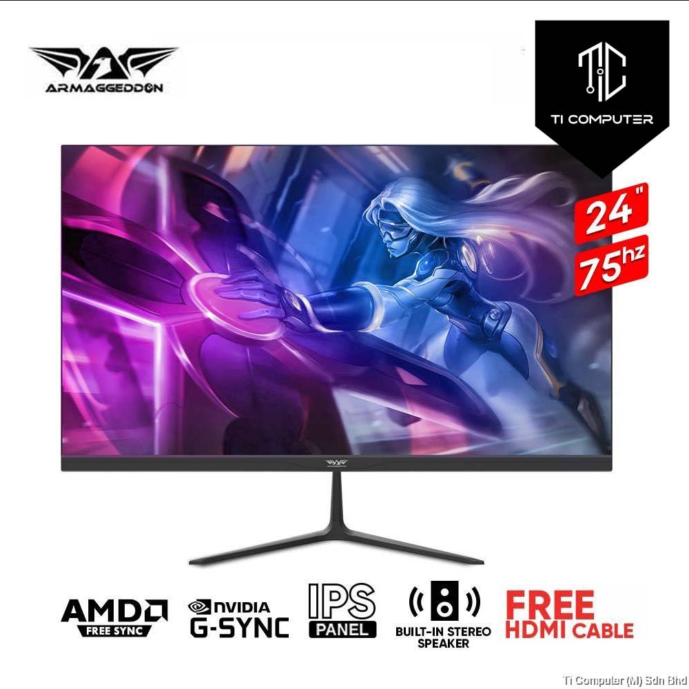 Armaggeddon Pixxel+ PRO PF24HD 24 Inch Widescreen Super IPS Gaming Monitor  Black
