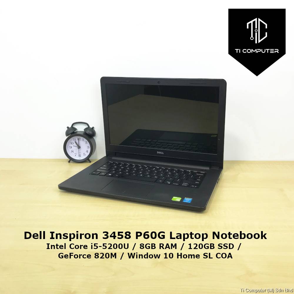 Dell Inspiron 3458 P60G Intel Core i5-5200U GHz 8GB RAM 120GB