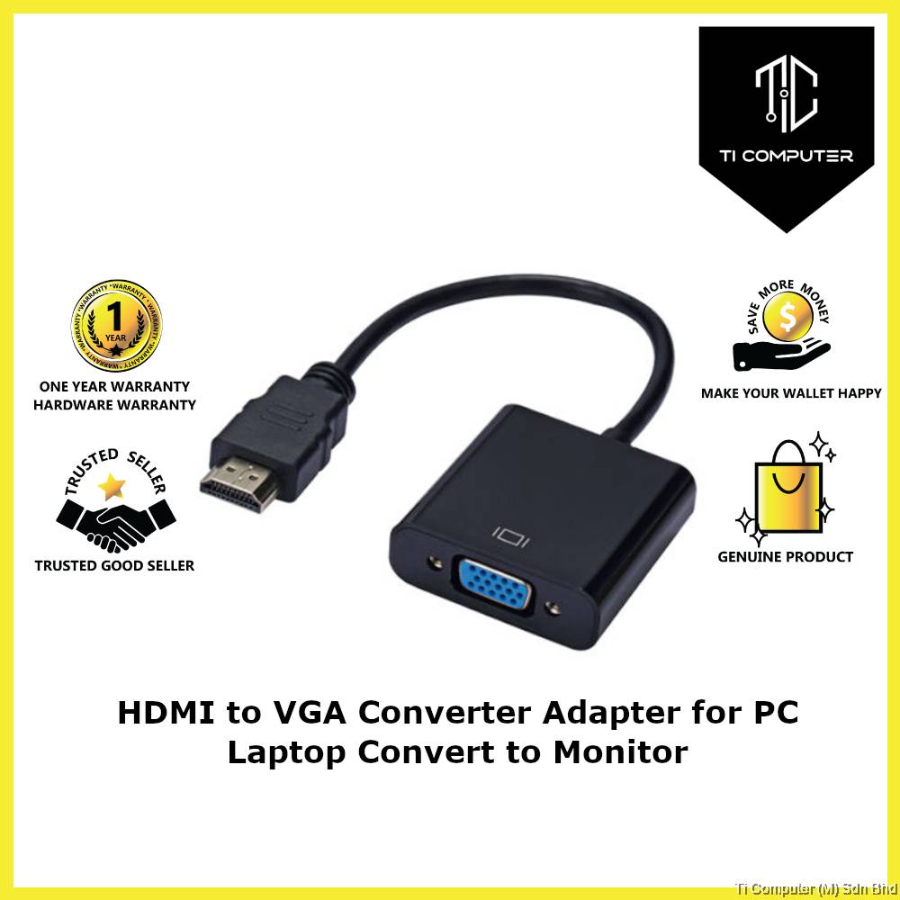 HDMI to VGA Converter Adapter for PC Laptop Convert to Monitor