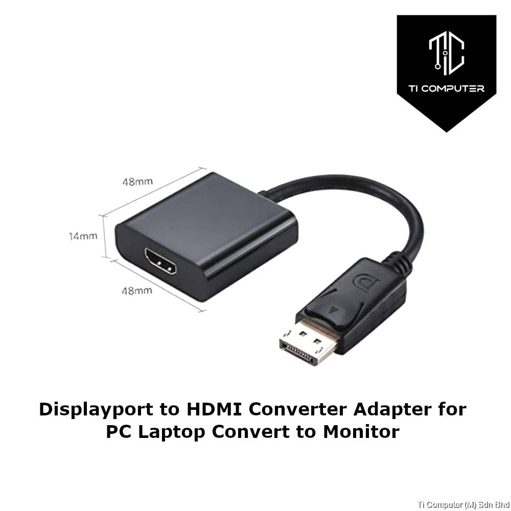 Displayport to HDMI Converter Adapter for PC Laptop Convert to Monitor