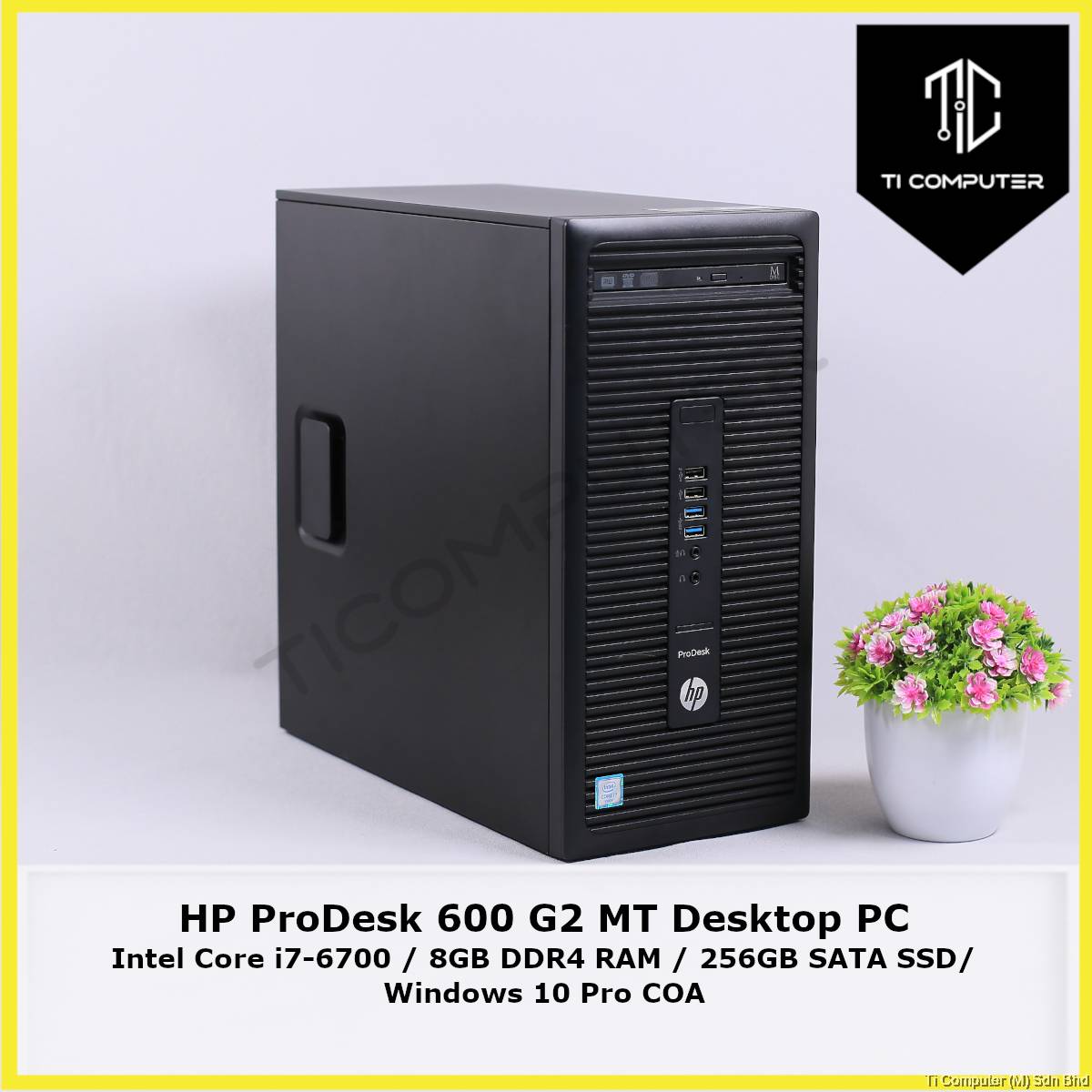 HP PRODESK 600G2 / SSD 256GB + HDD 500GB / MEM 8G / Office 2016