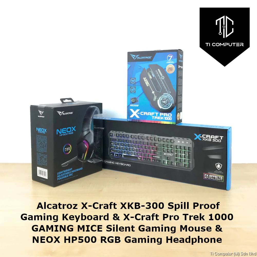 READY STOCK]Alcatroz Neox HP500 RGB Wired Gaming Headphone with