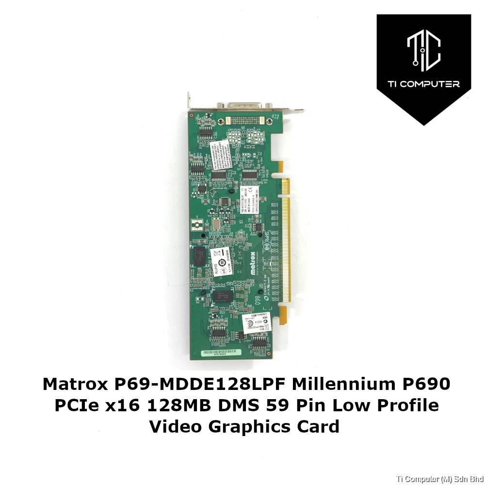 Matrox P69-MDDE128LPF Millennium P690 128MB DDR2 PCIE ビデオカード デュアルヘッド ロープロファイル Matrox Millennium P690 LP PCI Expressx16 128 MB DualHeadgraphics