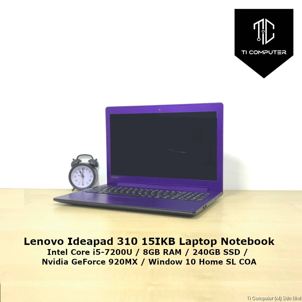 Lenovo Ideapad 310 15IKB Intel Core i57200U 2.5GHz 8GB RAM 240GB SSD Nvidia GeForce 920MX