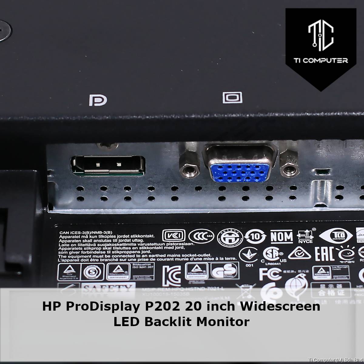 HP ProDisplay P202 20 inch Widescreen LED Backlit Refurbished Monitor