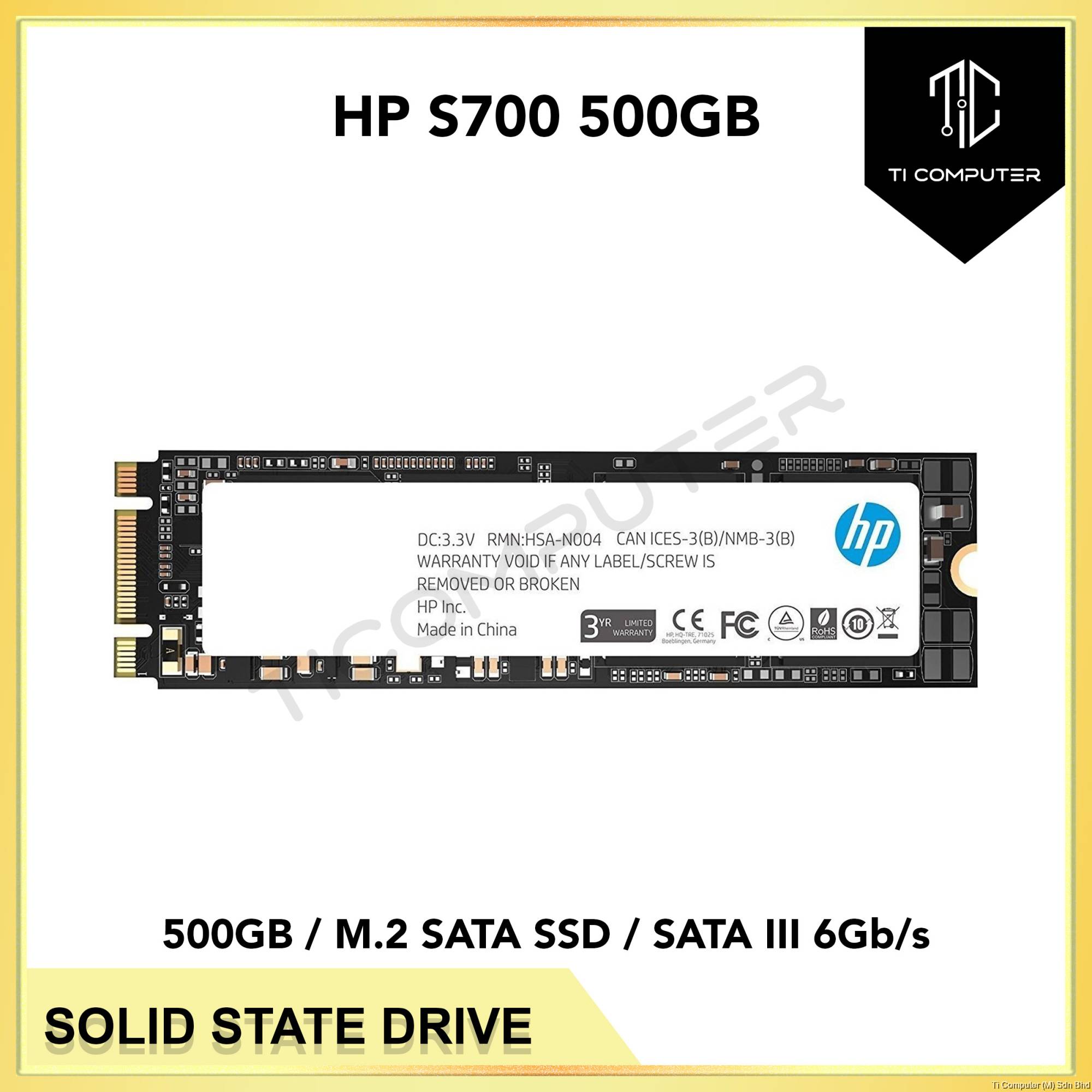 HP SSD S700 500GB SATA 6Gb/s 2280 Internal Solid State Drive