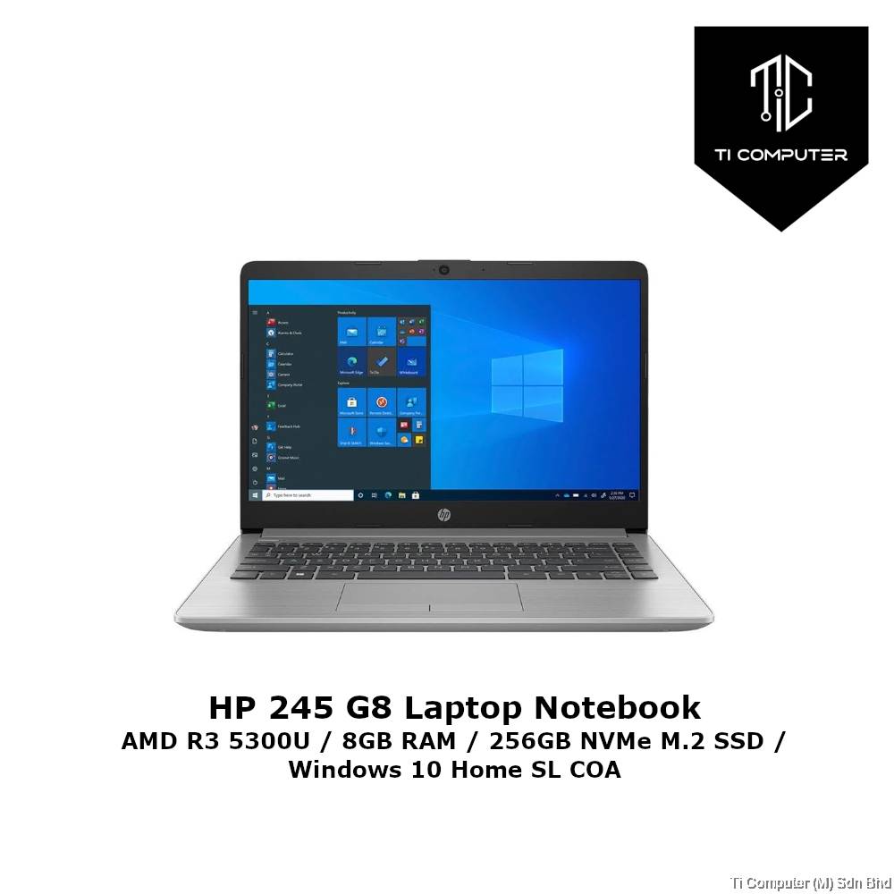 HP 245 G8 AMD R3 5300U with Radeon Graphics 8GB RAM 256GB NVMe M.2 SSD ...