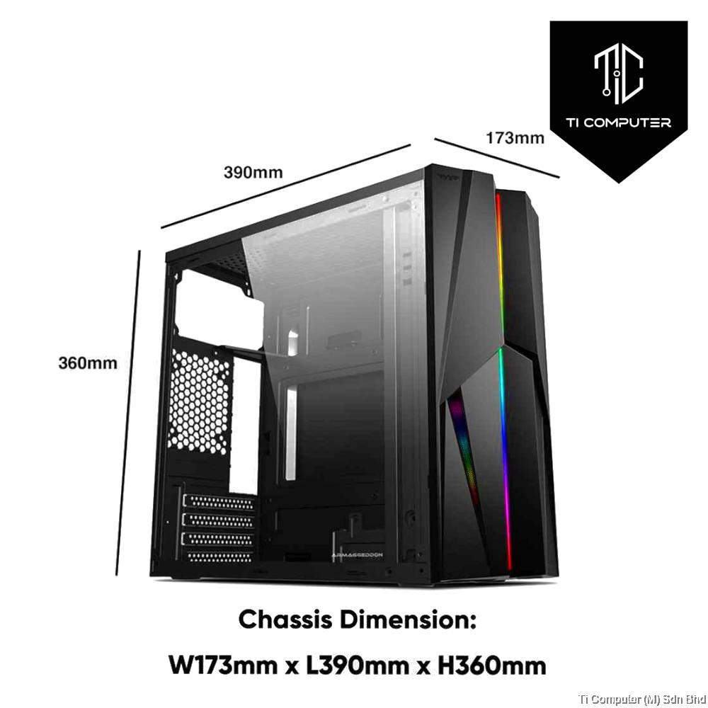 Armaggeddon TRON 1X mATX RGB Front Panel Casing TRON 1X Black / White