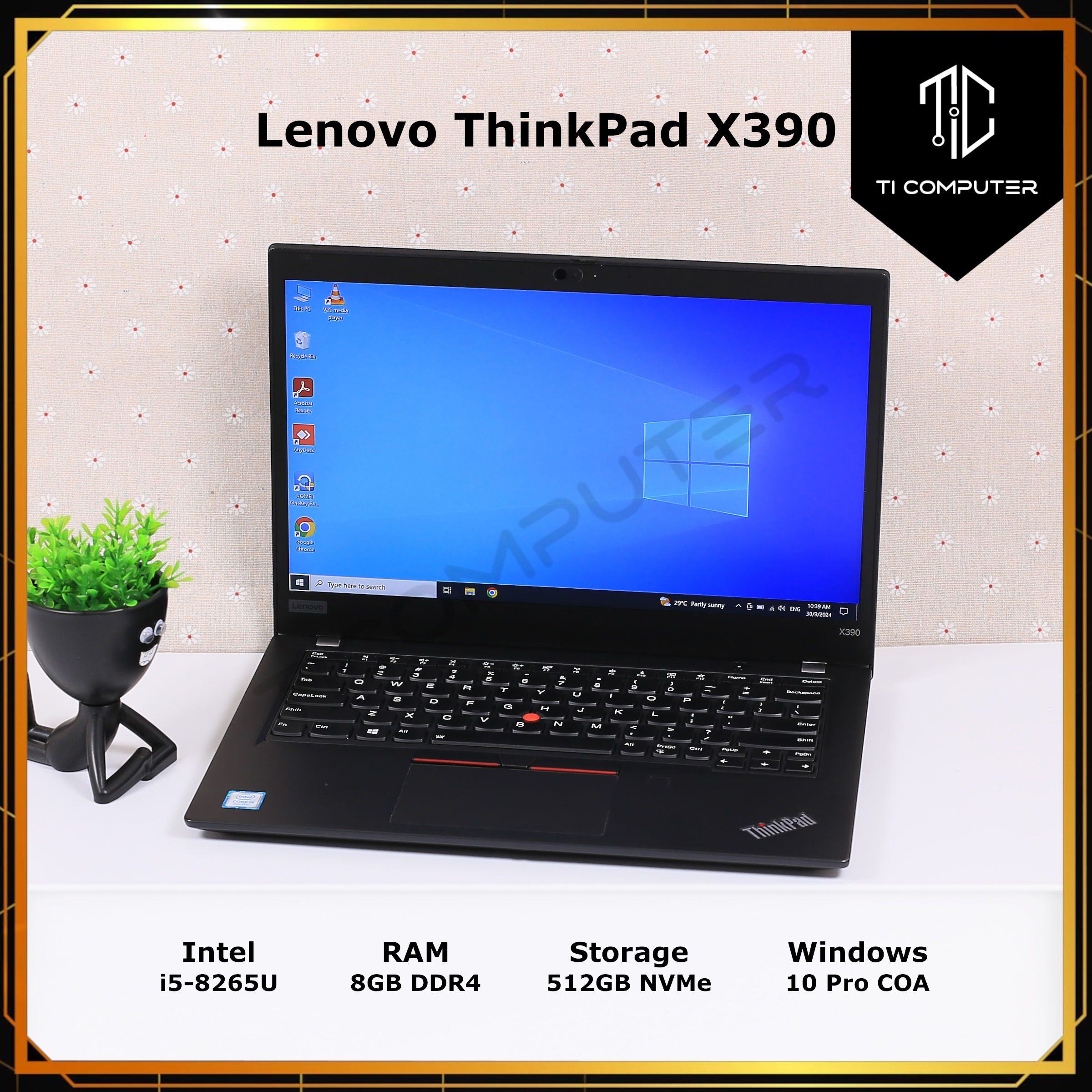 ThinkPad X390 Corei5-8265U 8G FHD ●難アリ Lenovo ThinkPad X390 Lightweight Intel Core i5-8265U 8GB DDR4 RAM