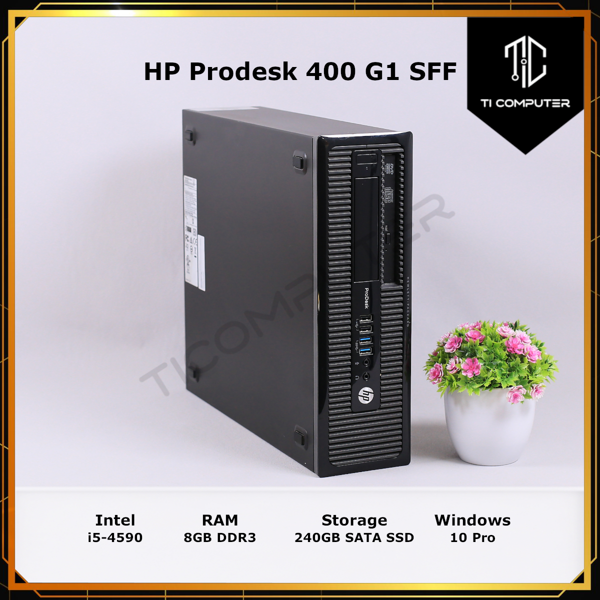 HP Prodesk 400 G1 SFF Intel Core i5-4590 8GB DDR3 RAM 240GB SATA