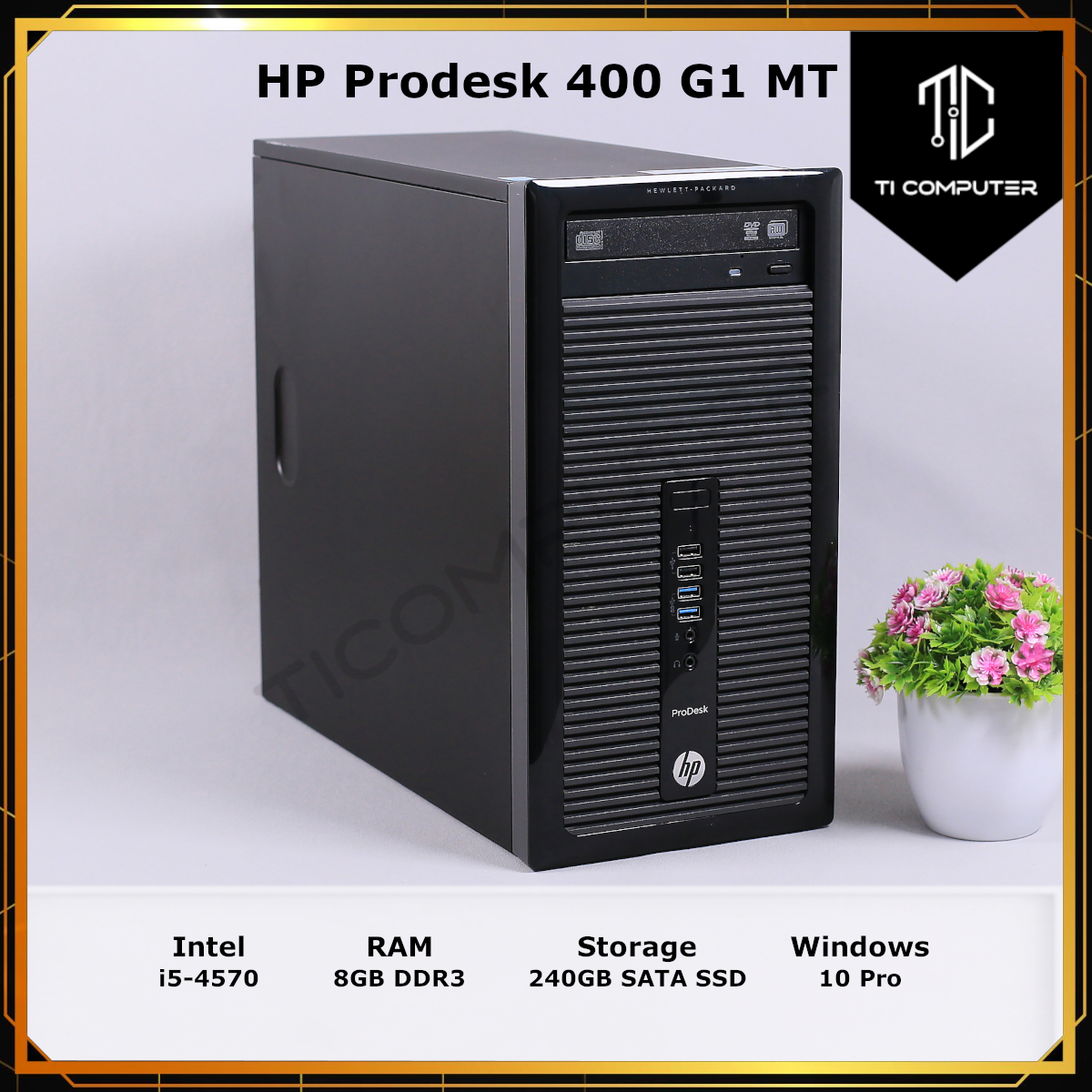 HP Prodesk 400 G1 MT Intel Core i5-4570 8GB DDR3 RAM 240GB SATA
