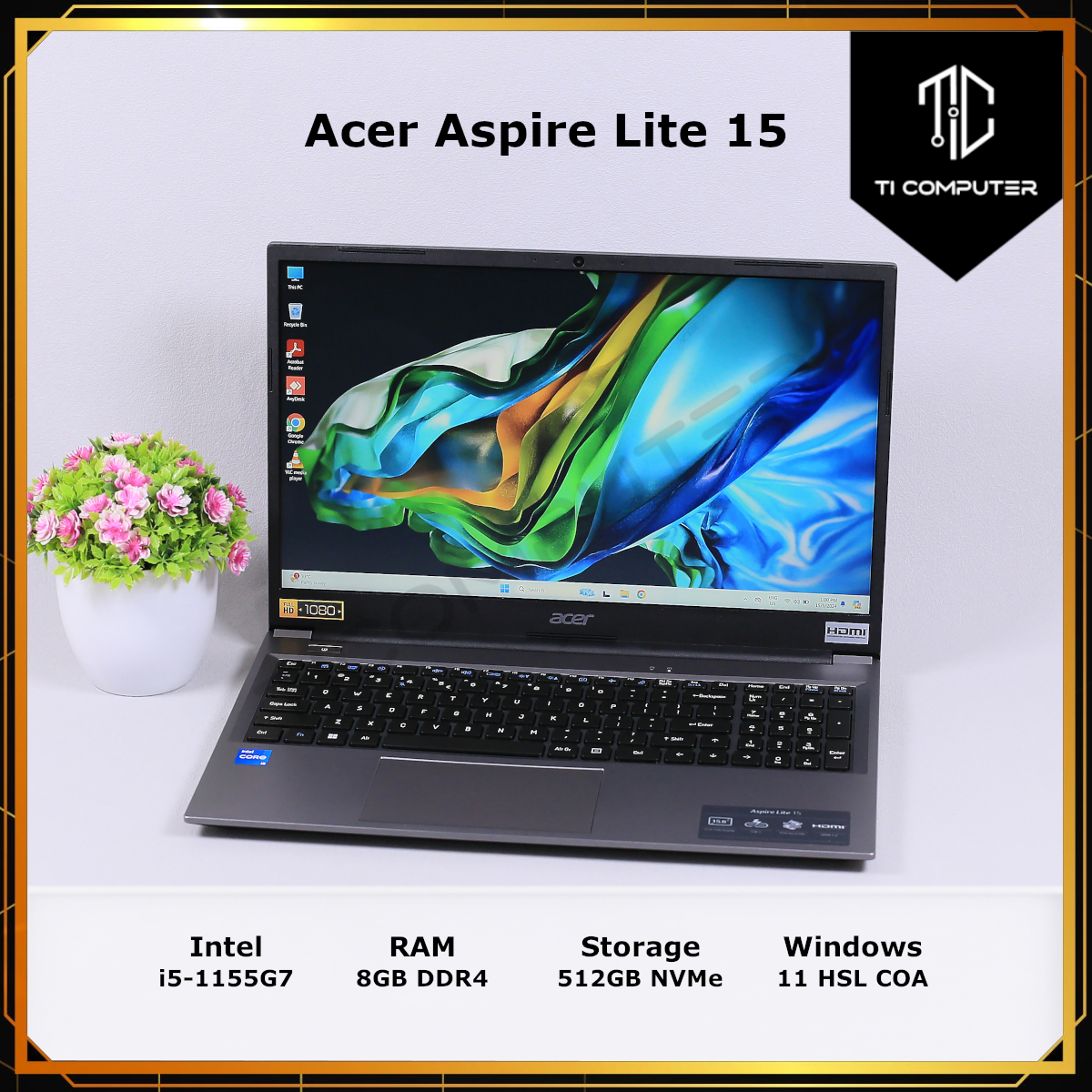 Acer Aspire Lite 15 AL15-51M-57MW Intel i5-1155G7 8GB DDR4 RAM