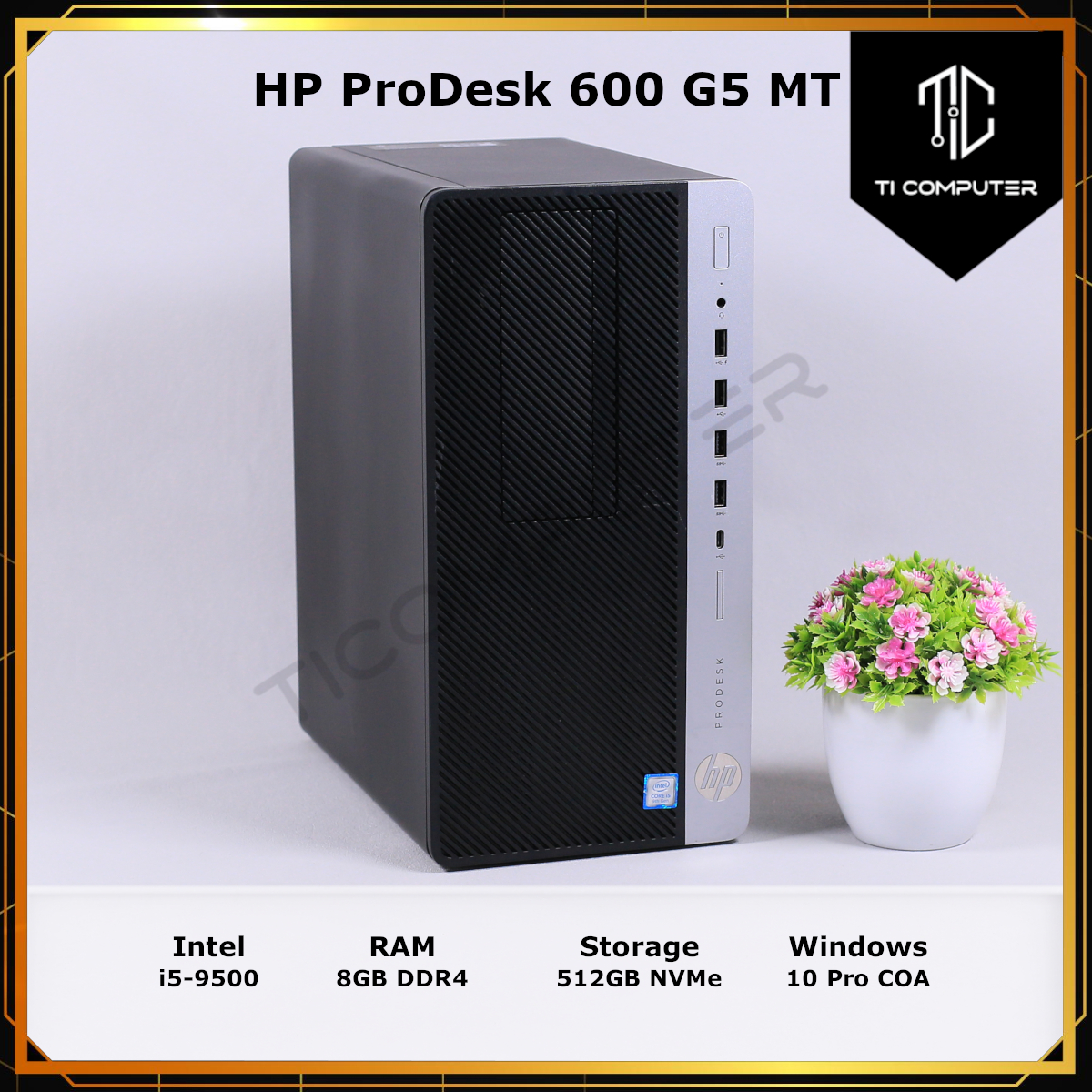 Prodesk600 G5 i5-9500 NVMe1TB+HDD1TB RAM16GB Office2021 Win11