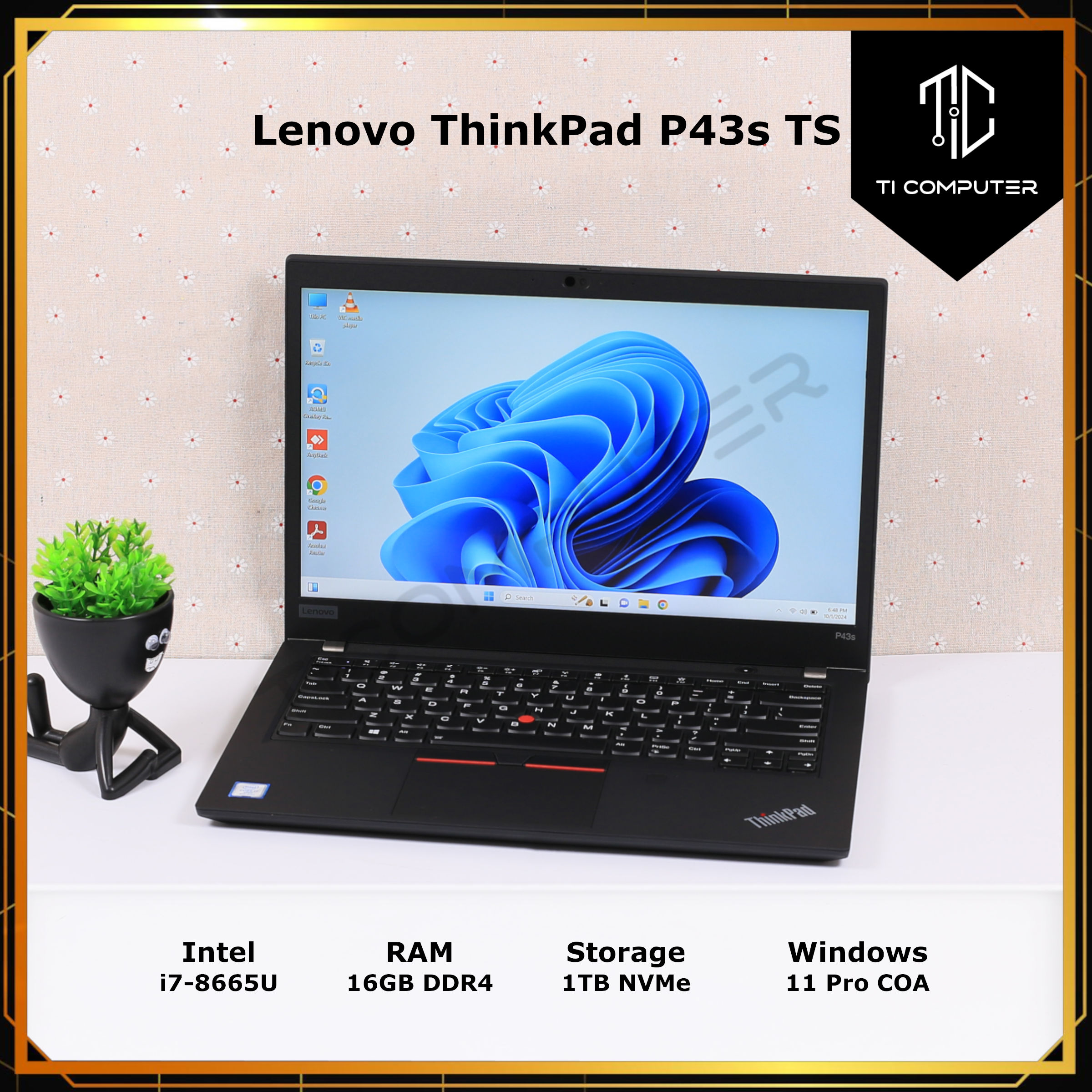 Lenovo ThinkPad P43s Touchscreen Intel i7-8665U 16GB RAM 1TB