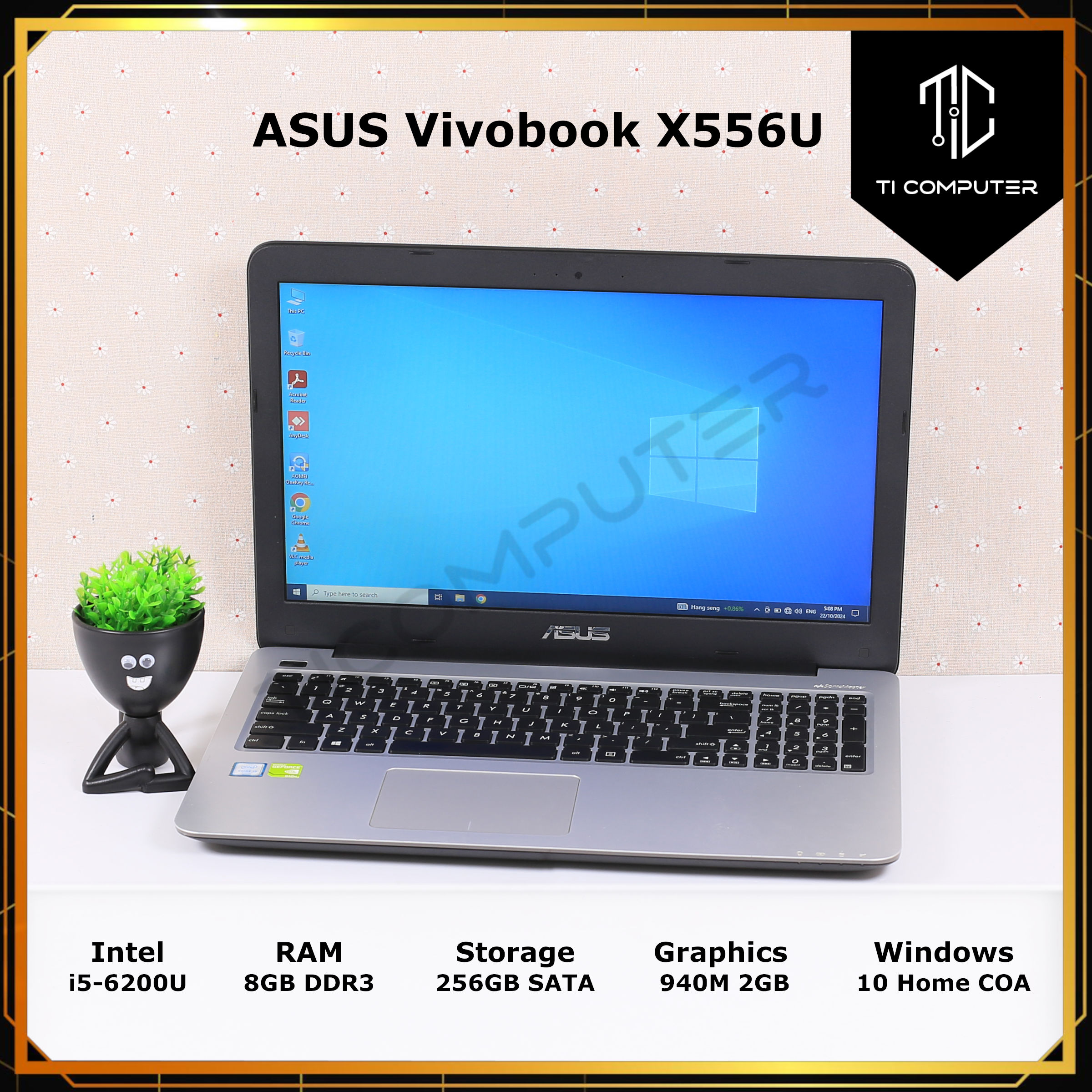 極美品ASUS ノートパソコン VivoBook X556U ASUS X556U Core i5-7200U 2.50GHz 8GB RAM 15.6