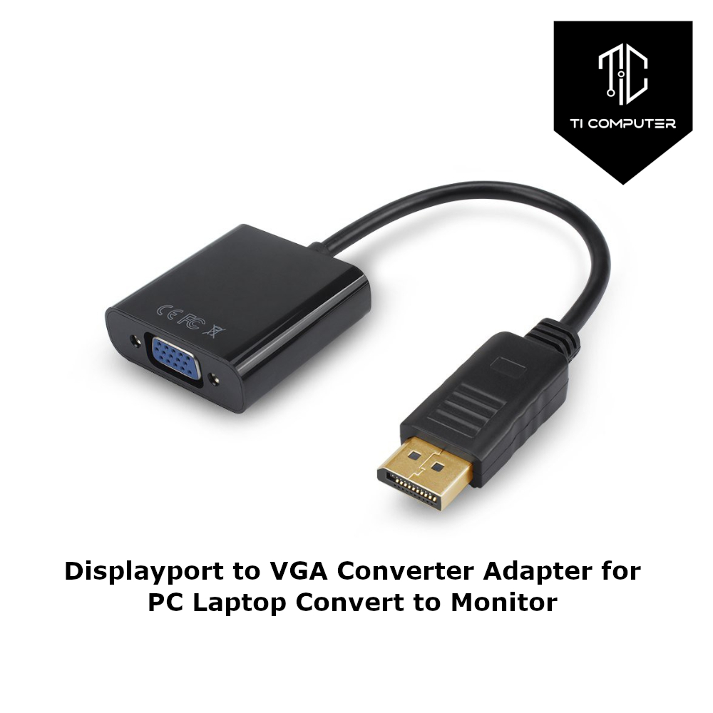 Displayport to VGA Converter Adapter for PC Laptop Convert to Monitor