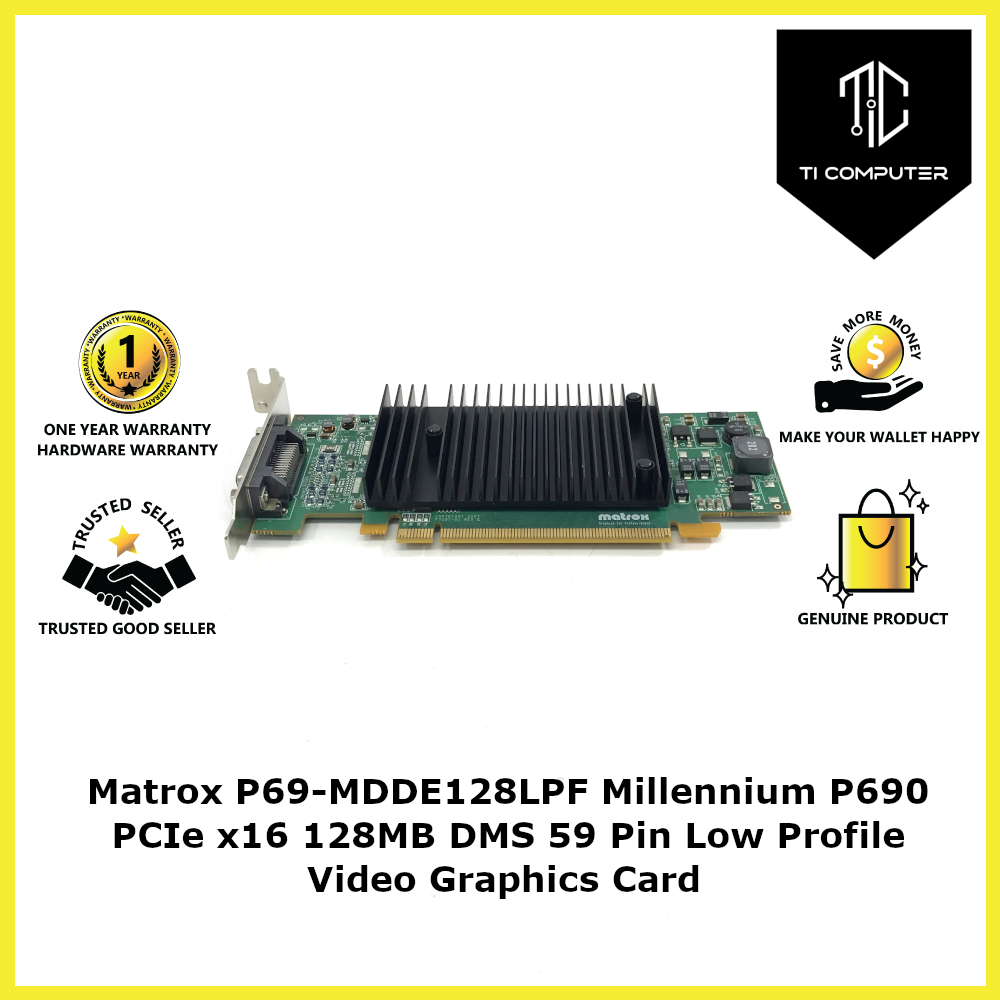 Matrox P69-MDDE128LPF Millennium P690 128MB DDR2 PCIE ビデオカード デュアルヘッド ロープロファイル Matrox Millennium P690 LP PCI Expressx16 128 MB DualHeadgraphics