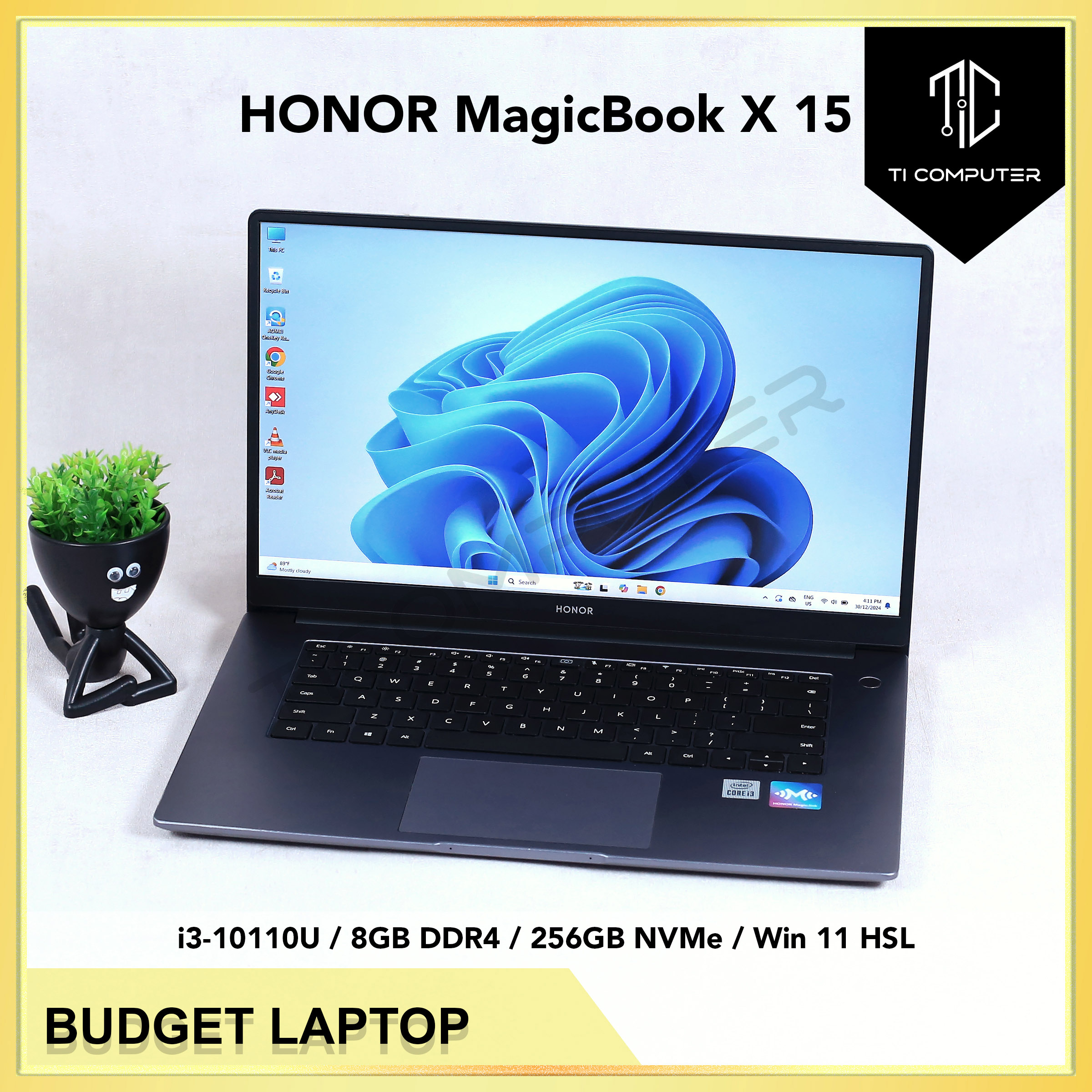 HONOR MagicBook X 15 BBR-WAI9 Intel Core i3-10110U 8GB DDR4 RAM 256GB ...