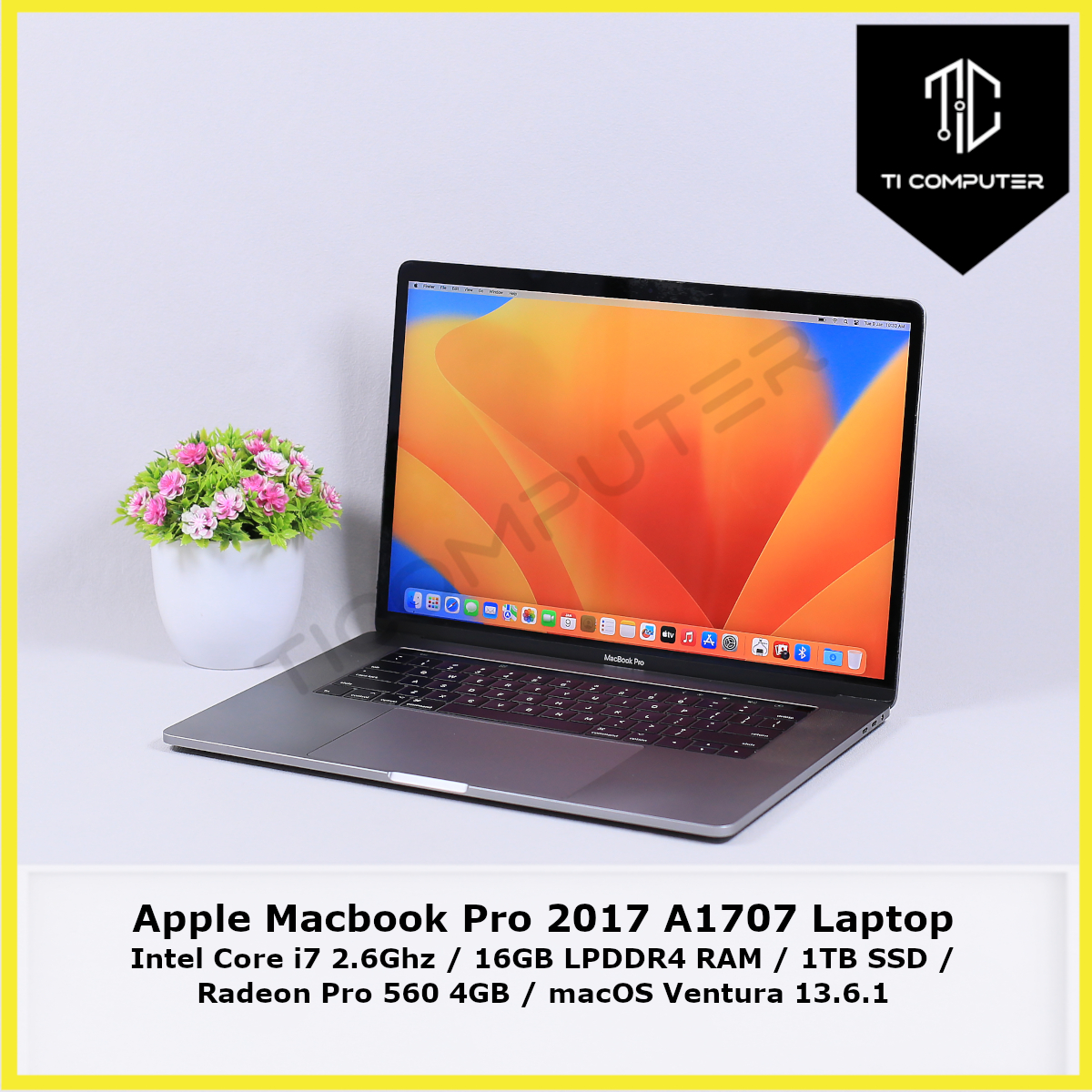 MacBook Pro (15-inch, 2017) CORE I7 RAM 16GB RADEON PRO 2GB Grade B